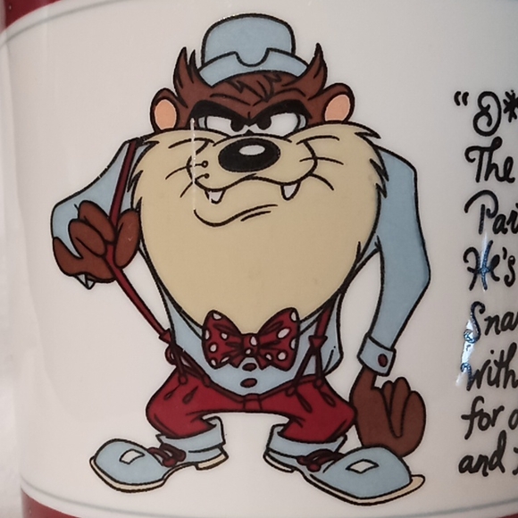 Vintage -TAZ. Looney Tunes Taz Party Animal Mug. 1992 Warner Bros. Studio Store. - Picture 4 of 15